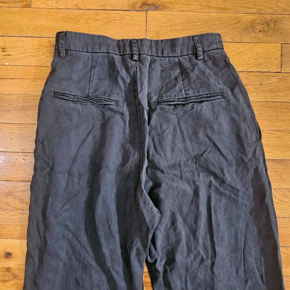 Reformation Black High Waisted Wide Leg Pleated Trousers - Picture 8 of 9